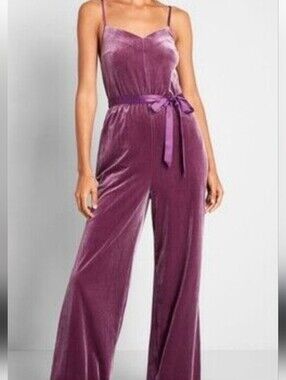 Modcloth Velvet Jumpsuit Size XL